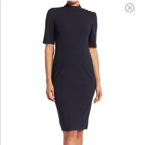 Mock Neck Sheath Dress
